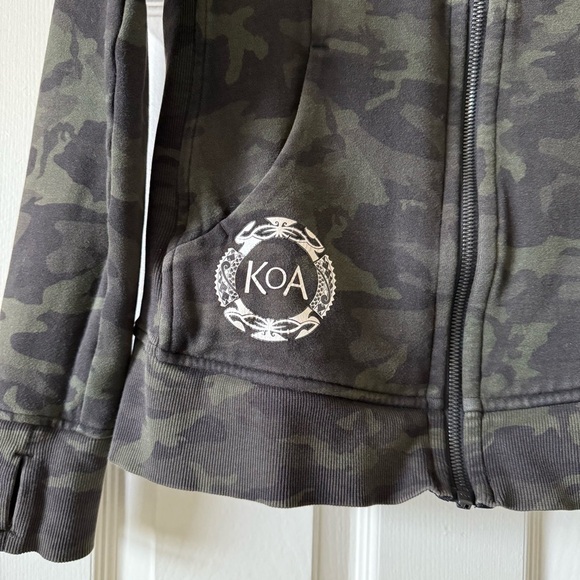 Lululemon Scuba Defined Hoodie Jacket Zip Up Camo Limited Edition Green Black 8 - Picture 5 of 12